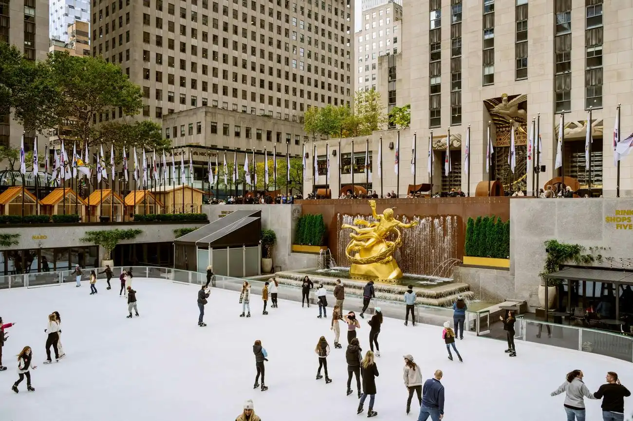 Rockefeller Center: The Rink Ice Skating, New York, United States, NYC Pass.