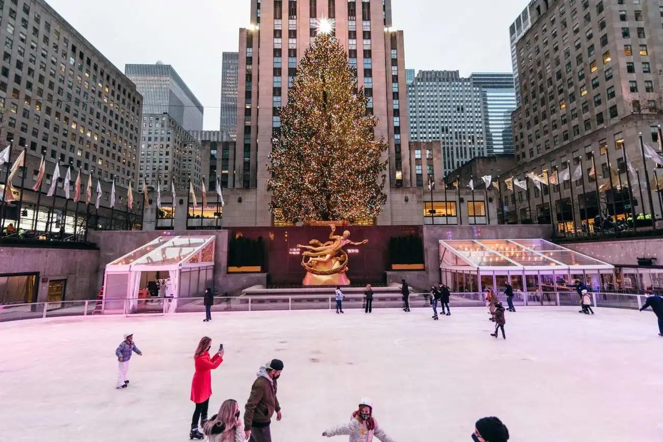 Rockefeller Center: The Rink Ice Skating, New York, United States, NYC Pass.