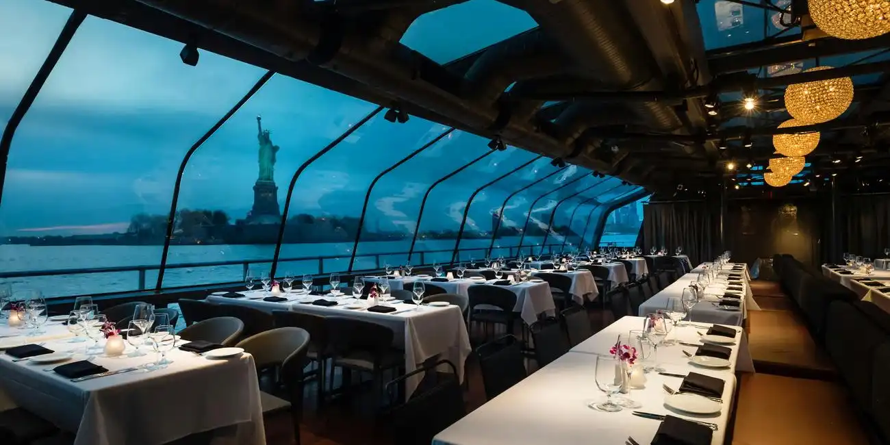 Enjoy a luxurious dinner cruise with stunning NYC views. Best Activities to Visit New York in 2025.